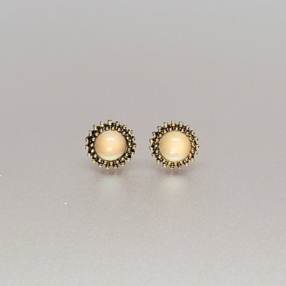 Light Amber Small Stud Earrings